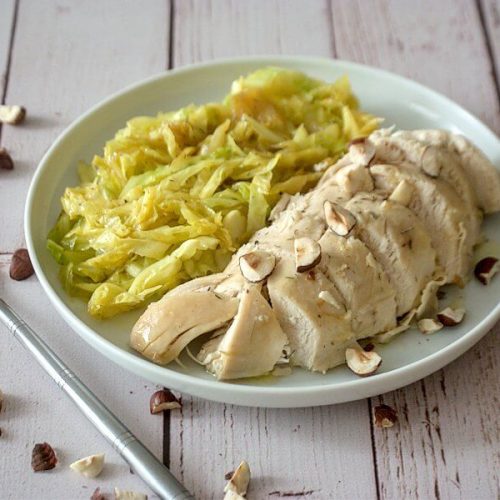 Poêlée de chou au poulet et aux épices IG bas et Low Carb