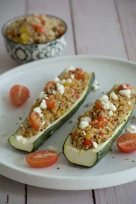 Courgettes Farcies au Quinoa et aux Légumes IG Bas