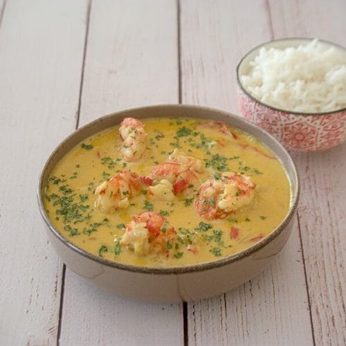 Curry de crevettes à la noix de coco IG bas