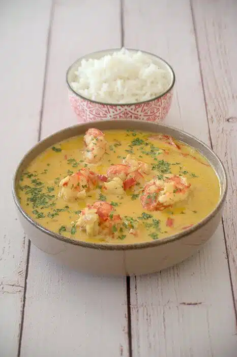 Curry de crevettes à la noix de coco IG bas