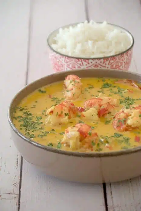 Curry de crevettes à la noix de coco IG bas