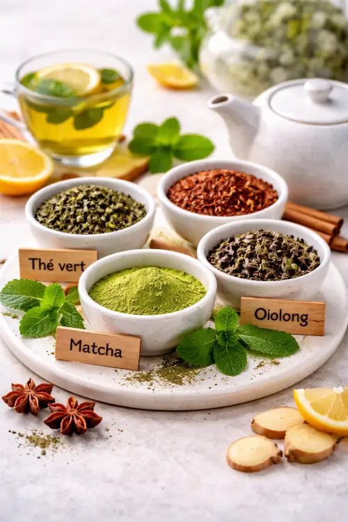 Thé pour diabète matcha thé vert rooibos oolong infusion glycémie