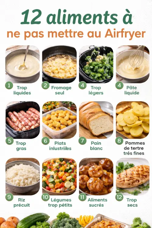 Aliments à éviter dans un Airfryer pour une alimentation IG bas adaptée au diabète