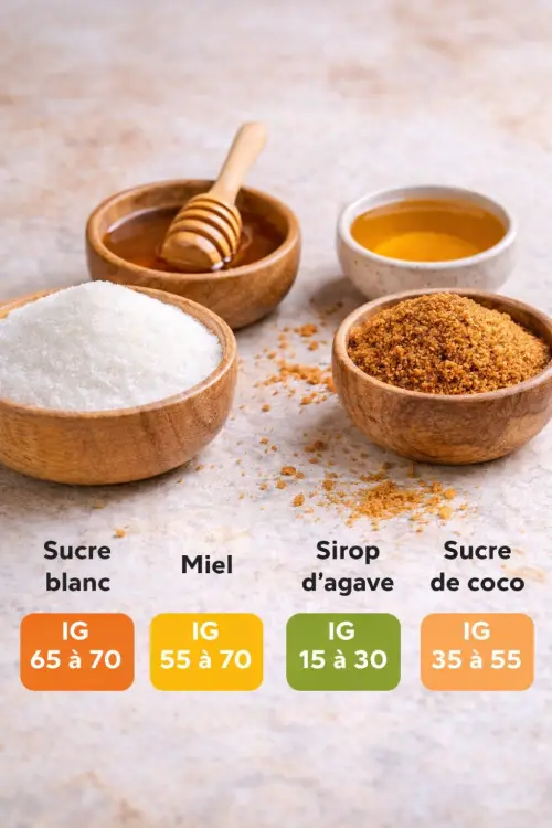 Sucre de fleur de coco : bonne alternative pour la glycémie ou faux ami ? Comparaison indice glycémique sucre de fleur de coco ou sucre de coco, sucre blanc, miel et sirop d’agave