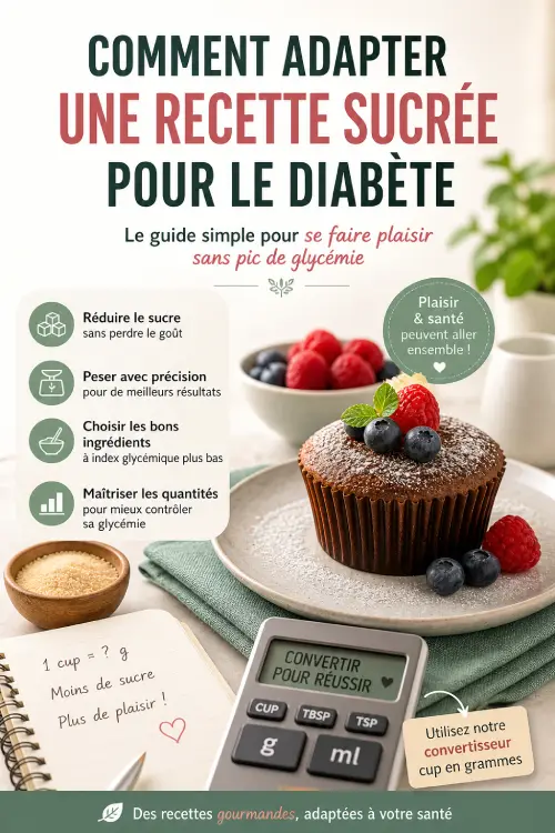 adapter une recette sucrée pour le diabète dessert sain