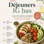 Couverture ebook spécial déjeuners IG bas payant perte de poids et remise en forme exercice à la maison sans appareil MiDiabeteCooking