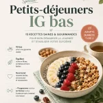 Couverture ebook spécial petits-déjeuner IG bas payant perte de poids et remise en forme exercice à la maison sans appareil MiDiabeteCooking