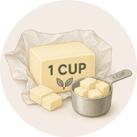 Image représentant la conversion du beurre MiDiabeteCooking