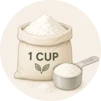 Image représentant la conversion de la farine MiDiabeteCooking