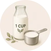 Image représentant la conversion du lait MiDiabeteCooking