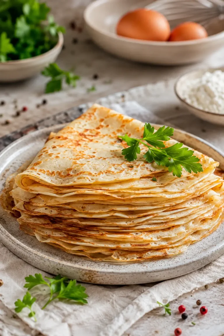 Que faire avec des restes de crêpes ? 10 idées IG bas faciles et gourmandes Pile de crêpes maison pour idées recettes IG bas anti-gaspillage